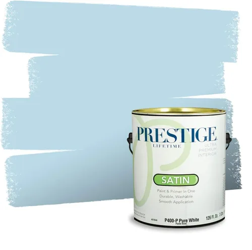 Miniatura 32 de Pintura Exterior + imprimación PRESTIGE, todo-en-uno, 1 galón, acabado mate, color comparable al Valspar* Royal Gray* VS151-Gris real