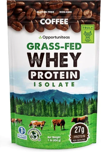 Miniatura 12 de Opportuniteas Polvo aislado de proteína de suero alimentado con hierba, 0.99 oz de proteína sin sabor en polvo sin edulcorantes artificiales, vacas