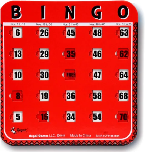 Regal Bingo - Tarjetas de bingo a granel con ventanas deslizantes - Tarjetas reutilizables de bingo con impresión grande para adultos y grupos Rojo