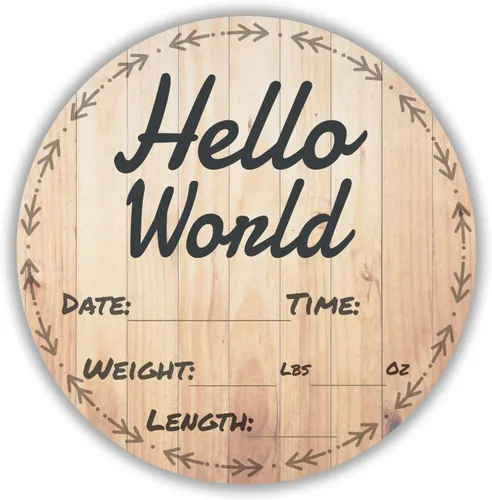 Miniatura 10 de Cartel de anuncio de Hello World para recién nacido, regalo de ducha, estadísticas de nacimiento, accesorios para fotos de hospital, revelación
