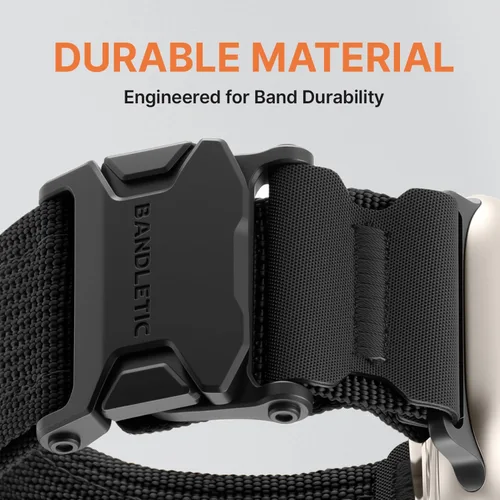 Miniatura 5 de Bandletic Bandas magnéticas compatibles con Apple Watch Ultra 3/Ultra Band de 1.732 pulgadas, correa de nailon transpirable con cierre magnético