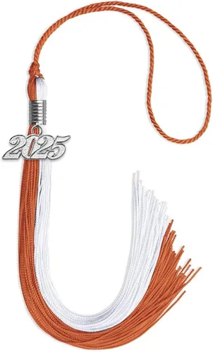 Miniatura 221 de Endea Graduation Borla de doble color con gota de fecha plateada (negro/oro antiguo, 2025)
