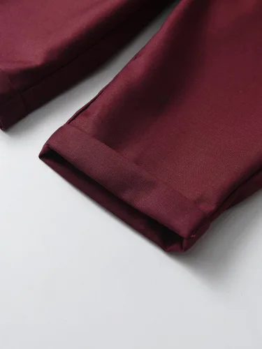 Miniatura 7 de Conjunto de pantalones para bebé, camisa de manga larga + pantalones + corbatín + tirantes, trajes de caballero para niños pequeños