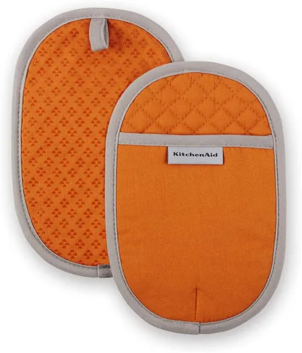 KitchenAid Juego de 2 soportes para ollas Asteroid, naranja miel, 6.5"x10"