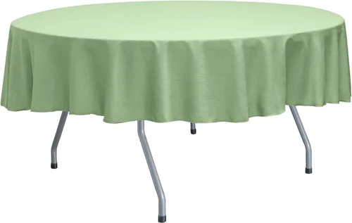 ULTIMATE TEXTILE Mantel redondo reversible Shantung Satin Majestic de 72 pulgadas, color verde salvia