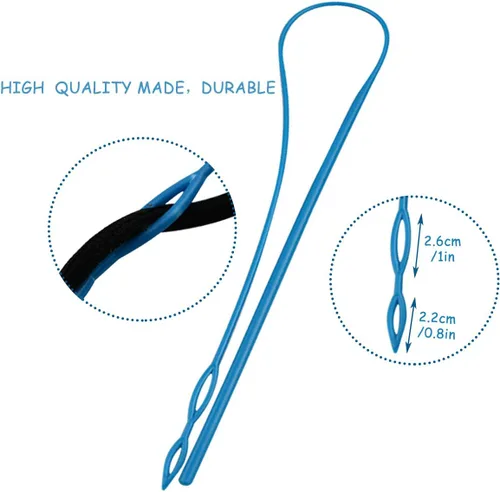 Miniatura 4 de yuntop 1 herramienta de enhebrador de cordón de plástico flexible de 23 pulgadas, herramienta de reemplazo de cordón fácil para chaquetas, trajes