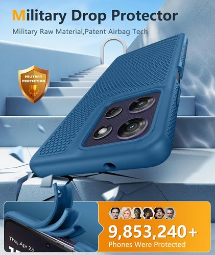 Miniatura 104 de FNTCASE Funda para iPhone 17 Pro: Fundas delgadas translúcidas de color azul claro compatibles con MagSafe, protección completa de la cámara