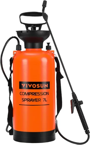 Miniatura 11 de VIVOSUN Pulverizador a presión de bomba de 1.35 galones, botella de agua a presión para césped y jardín con correa ajustable para el hombro