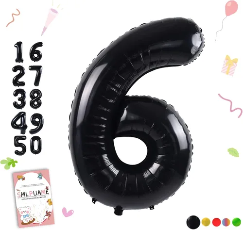 Miniatura 113 de Globos de números de 40 pulgadas del 0 al 9 dorados grandes del número 0, globos digitales para suministros de decoración de celebración de fiesta