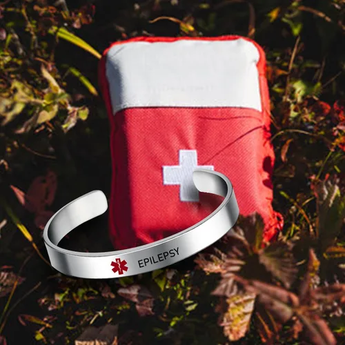 Miniatura 5 de LoEnMe Jewelry Pulseras de alerta médica personalizadas para hombres y mujeres, personalizable, grabado gratuito, acero inoxidable, pulsera