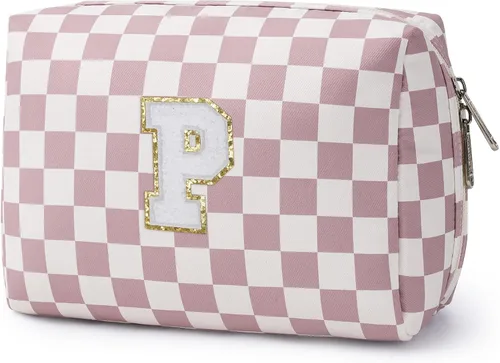 Miniatura 51 de Narwey Bolsa de maquillaje con inicial, regalos de graduación para adolescentes, niñas, niños y adolescentes, cosas de moda de 6 a 18 años, bolsa
