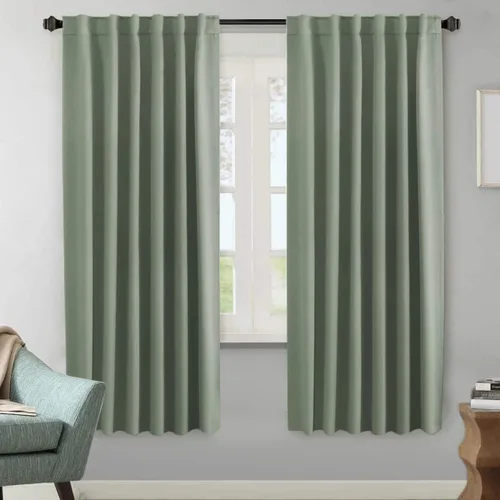 Miniatura 136 de H.VERSAILTEX Cortinas opacas con aislamiento térmico, paneles de tratamiento de ventana, cortinas opacas para oscurecer la habitación, cortinas Gris