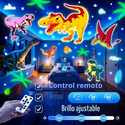 Miniatura 7 de Proyector de luz nocturna de dinosaurio de fuego, con 15 películas y música Bluetooth y luz nocturna de dinosaurio controlada a distancia, proyector