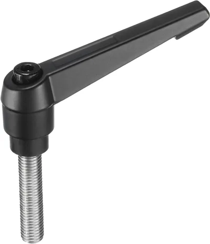Miniatura 24 de uxcell Manija de palanca de sujeción ajustable M5 x 0.787 in óxido negro métrico acero al carbono macho roscado perillas de mano con botón