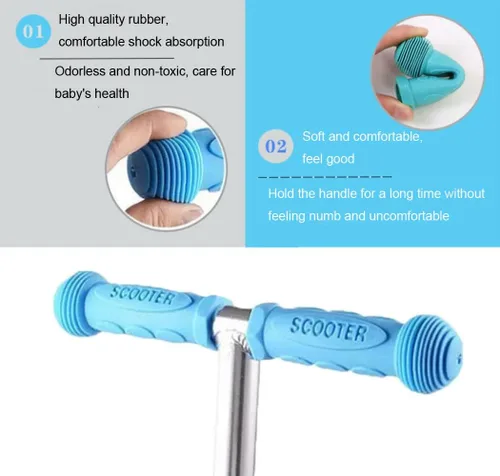 Miniatura 3 de Manillar de agarre para scooter, 1 par de agarre de bicicleta apto para 2-3-4 ruedas Kid Kick Scooters, bicicleta para niños Negro
