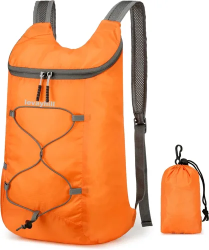 Miniatura 10 de Levayhill 16L Mochila ligera plegable para senderismo, mochila de día pequeña y plegable para viajes, bolsa de gimnasio ultraligera y resistente al