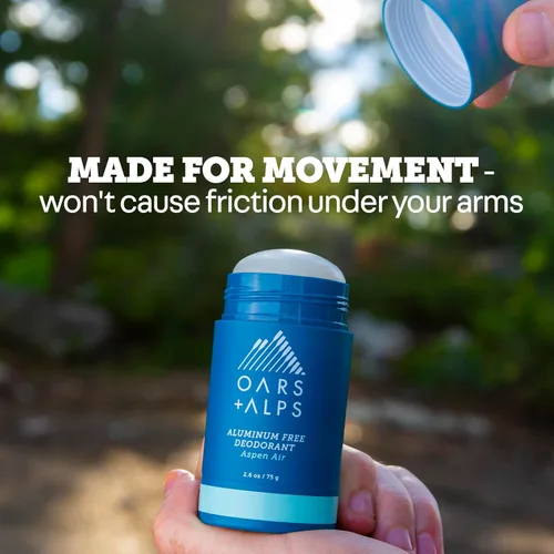 Miniatura 4 de Oars + Alps Desodorante sin aluminio para hombres Protección contra olores de larga duración, transparente y libre de residuos blancos