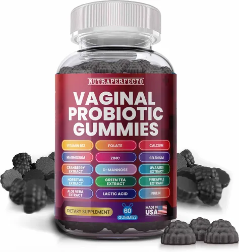 Gomitas probióticas vaginales para mujeres: apoyo para la infección por VB y levaduras, equilibrio de pH, arándano y D-manosa, salud femenina,