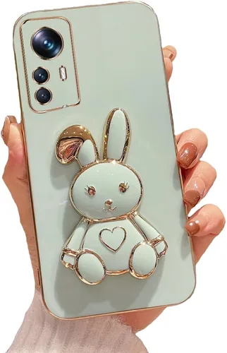 Miniatura 92 de Estuche con soporte de conejo de corazón para Xiaomi Redmi Note 10S, galvanizado suave TPU protector delgado a prueba de golpes con lindo conejito