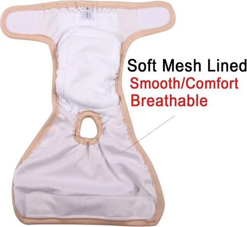 Miniatura 4 de Vecomfy - Pañales reutilizables para perras de tamaño mediano, (paquete de 4) pañales grandes para perros absorbentes fáciles para orinar, en celo