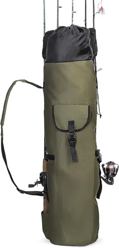 Miniatura 6 de Besti Bolsa Organizadora de Caña de Pescar (Portátil) para Hombro, Almacenamiento para Hogar y Viaje Organización Profesional de Carrete, Señuelos