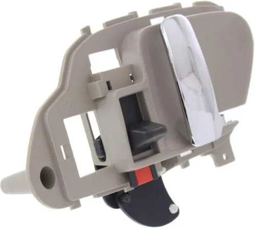 Miniatura 6 de KarParts360 Manija de puerta interior para Chevy K3500 Bisel beige con palanca cromada 1995-2000 con botón de bloqueo de puerta Recorte
