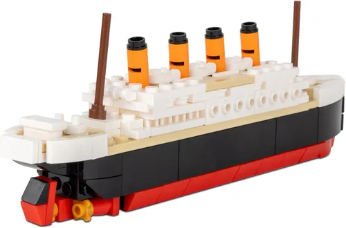 Miniatura 4 de Brick Loot Titanic - Juego de construcción – Kit de modelo de barco compatible con LEGO de 217 piezas, mini ladrillos de bricolaje 3D rompecabezas