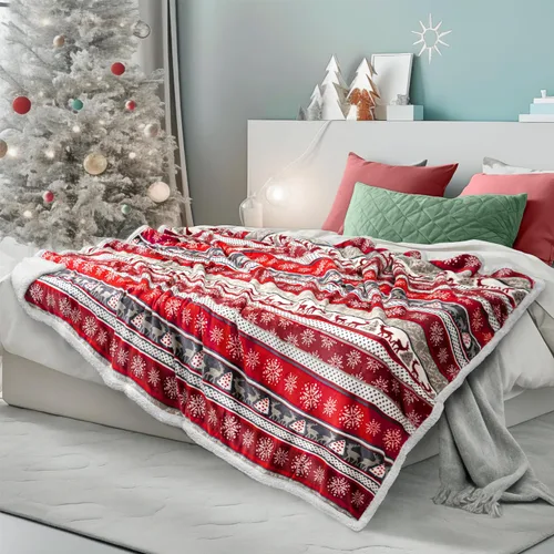 Miniatura 9 de PAVILIA Premium Manta de vellón sherpa a cuadros súper suave, acogedora, afelpada, microfibra ligera, reversible para sofá y cama, para todas