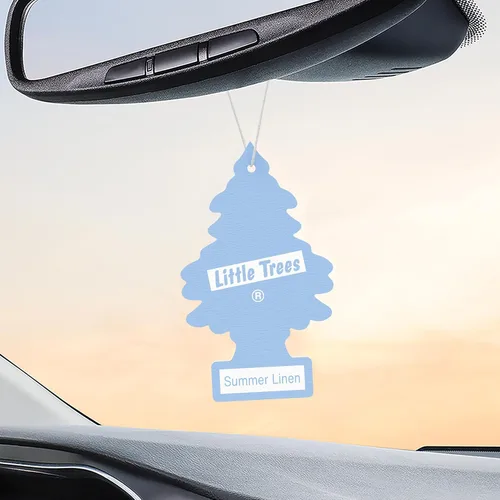 Miniatura 6 de LITTLE TREES Ambientador de coche Árbol colgante que proporciona un aroma de larga duración para el automóvil y el hogar Lino de verano, 24