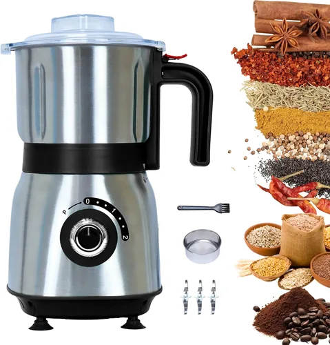 Miniatura 7 de Molinillo de cocina versátil Molino eléctrico de 500W Muele especias, frutos secos, granos, café 3 cuchillas de acero inoxidable Uso en seco
