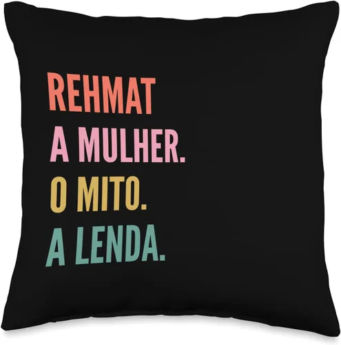 Designs De Nomes Engraçados Para Mulher Divertido cojín portugués con diseño de primer nombre, 16 x 16 pulgadas, multicolor