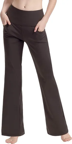 Miniatura 2 de nuveti Pantalones de yoga con corte de bota para mujer, control de abdomen, no se transparentan, pantalones de yoga