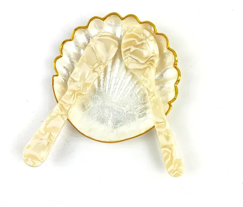 Miniatura 5 de Heyiwell 3 cucharas de postre acrílicas mixcolor, 4.5 in