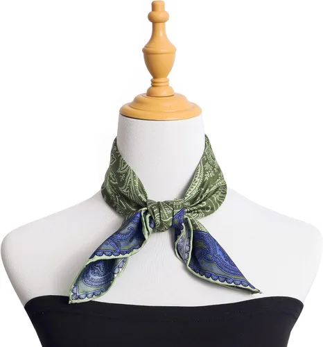 Miniatura 4 de STARWHISPER Bufanda de seda de morera 100% pura, 21 x 21 pulgadas, bufanda de sarga de seda de 0.551 in para mujer, bufanda cuadrada con embalaje