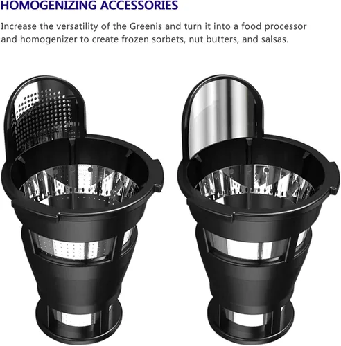Miniatura 6 de F-9600 Exprimidor de masticación horizontal, prensa en frío, exprimidor profesional de velocidad lenta crea jugo continuo de frutas frescas