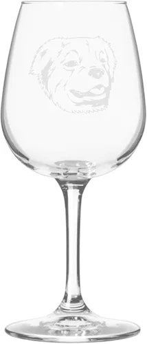 Miniatura 551 de Copa de vino de 12.75 onzas con diseño de perro grabado