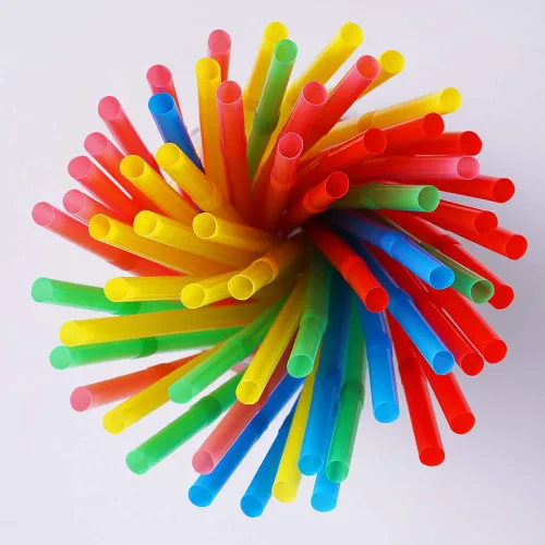 Miniatura 4 de 500 popotes flexibles de plástico desechables de colores (0.23 pulgadas de diámetro y 7.7 pulgadas de largo)