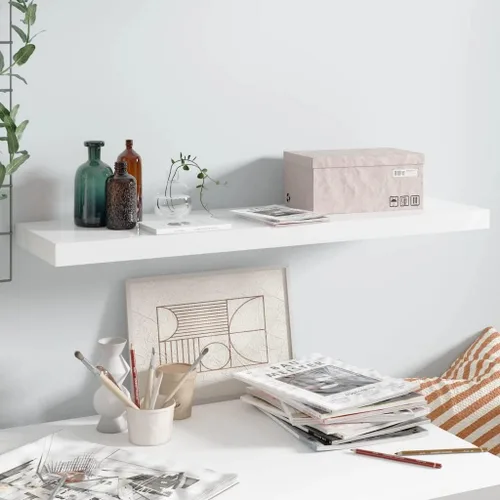 Miniatura 72 de Estantes flotantes de pared, juego de 4 estantes decorativos para montar en la pared, estante colgante con soportes invisibles para decoración