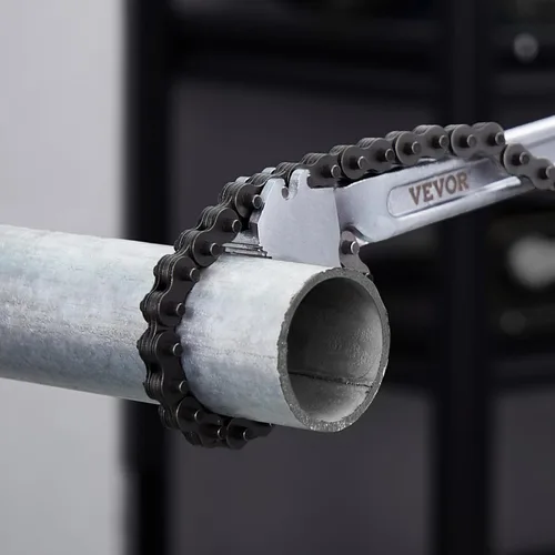 Miniatura 8 de VEVOR Llave de cadena, llave de tubo de cadena de 48 pulgadas, capacidad de 13.4 pulgadas de diámetro, llave de herramienta de montaje de tubería