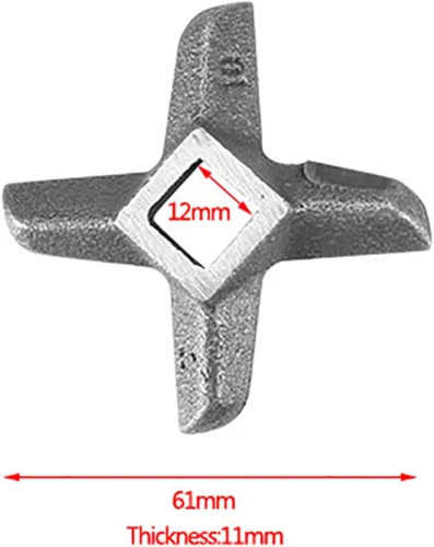 Miniatura 2 de Cuchilla para picadora de carne, acero universal en forma de cruz profesional para cocina, picadoras de alimentos, pieza de repuesto (# 10)