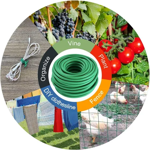 Miniatura 7 de Lazos suaves para plantas, lazos de jardín TPR flexibles y duraderos para cordeles, ramas de tomate, enredaderas y cables de cable (verde)