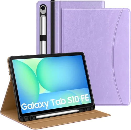 Miniatura 9 de MoKo Funda para Samsung Galaxy Tab S10 Lite/ S10 FE 2025/ S9 FE 10.9 pulgadas/ S9 11 pulgadas 2023 con Soporte para S Pen, Funda Protectora de PU