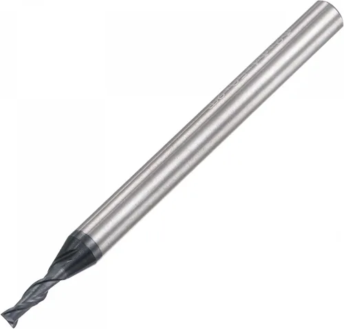 Miniatura 11 de uxcell Fresa de extremo de nariz cuadrada, punta de 0.039 in de diámetro de carburo sólido recubierto AlTiN Fresa CNC Fresa de 2 flautas en espiral