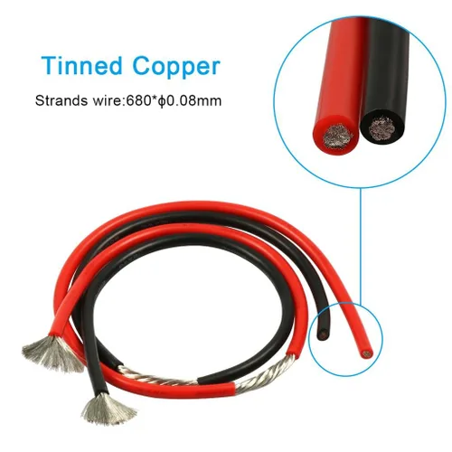 Miniatura 4 de BNTECHGO Cable de silicona calibre 12, 10 pies rojo y 10 pies negro, cable flexible de cobre estañado trenzado 12 AWG Alambre de silicona rojo