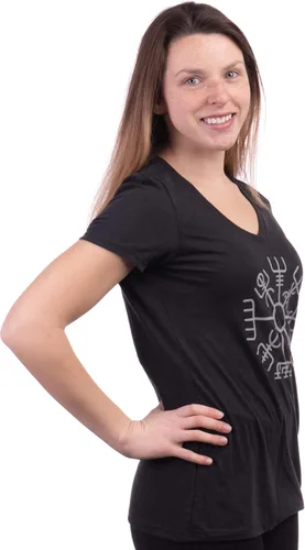 Miniatura 3 de Vegvisir Camiseta de mujer con brújula nórdica vikinga brújula nórdica germánica islandesa con símbolo mágico pagano
