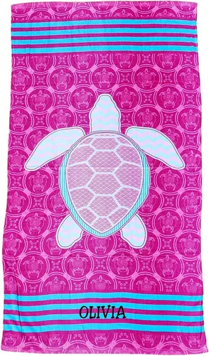 Miniatura 7 de Toalla de playa grande con estampado de moda de verano (cola de sirena rosa)