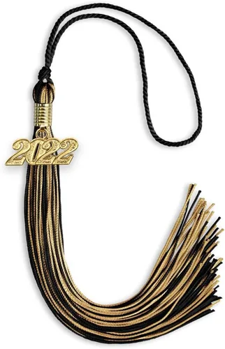 Miniatura 197 de Endea Graduation - Borla de doble color mixto con fecha dorada (negro/dorado antiguo, 2021)