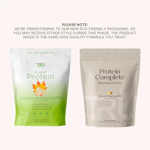 Miniatura 9 de TRU Supplements Proteína en polvo a base de plantas, BCAA, EAA, 0.71 onzas de arroz integral vegano y proteína de guisante, 100 calorías, 27