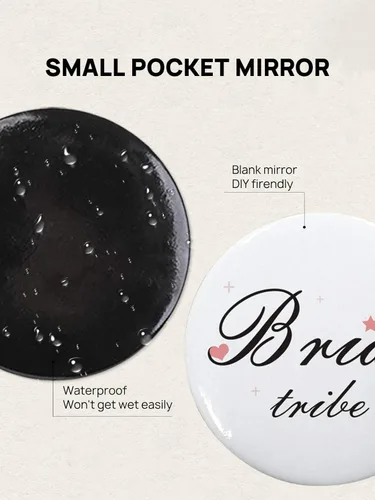 Miniatura 3 de Espejo compacto de maquillaje pequeño a granel, mini espejo de bolsillo de viaje para mujer, paquete de 36 piezas (redondo, negro)
