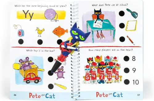 Miniatura 4 de Educational Insights Hot Dots Jr. Pete the Cat - Juego de rocas preescolares con bolígrafo interactivo incluido, más de 200 lecciones de múltiples